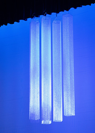 Christmas Decoration on stage of BYU-Idaho Center.