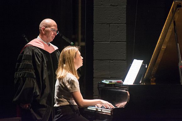 Trumpet solo, performed by graduate Robert Sears, accompanied by Brooke Evans on the piano.