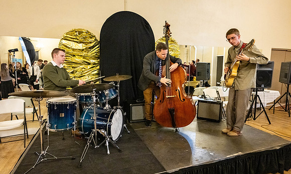 Business Management students have the opportunity to make some connections at a Marketing Gala in the Woodman Ballroom, downtown Rexburg, Idaho.