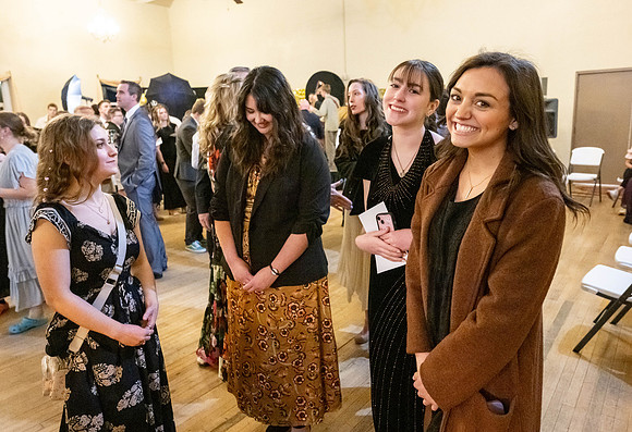 Business Management students have the opportunity to make some connections at a Marketing Gala in the Woodman Ballroom, downtown Rexburg, Idaho.