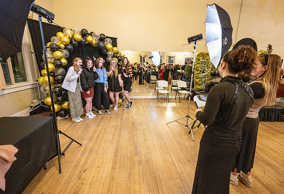 Business Management students have the opportunity to make some connections at a Marketing Gala in the Woodman Ballroom, downtown Rexburg, Idaho.
