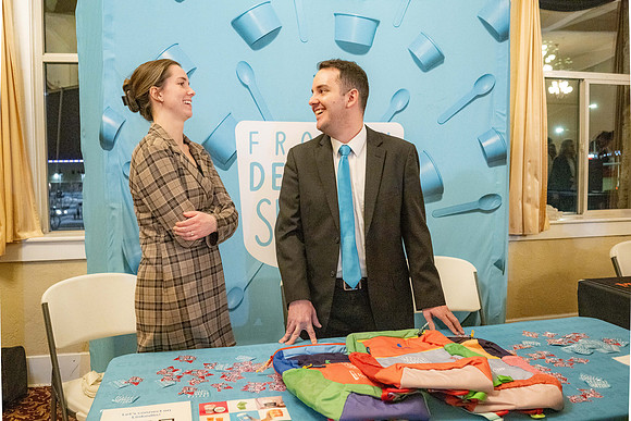 Business Management students have the opportunity to make some connections at a Marketing Gala in the Woodman Ballroom, downtown Rexburg, Idaho.