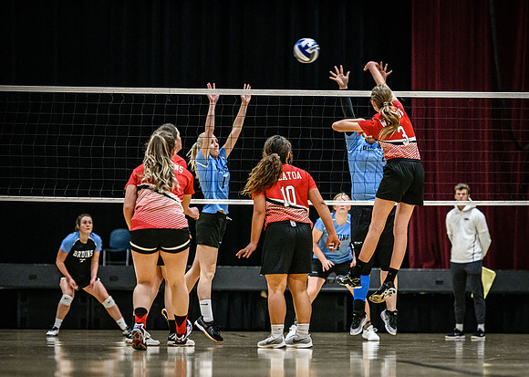 BYU-Idaho Competitve Sports League: Women's Volleyball Championship game in the Hart main gym.