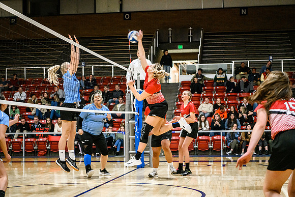 BYU-Idaho Competitve Sports League: Women's Volleyball Championship game in the Hart main gym.