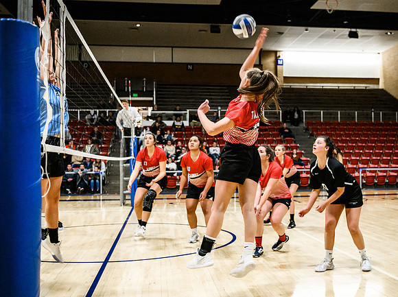 BYU-Idaho Competitve Sports League: Women's Volleyball Championship game in the Hart main gym.