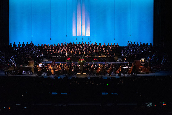 Dress rehearsal performance of A BYU-Idaho Christmas with Frederica von Stade and the Sonos Handbell Ensemble.