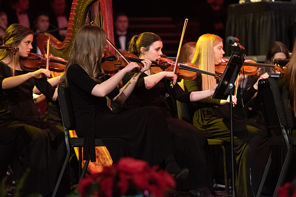Orchestra dress rehearsal performance of A BYU-Idaho Christmas with Frederica von Stade and the Sonos Handbell Ensemble.