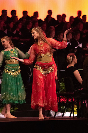 Dancers at dress rehearsal performance of A BYU-Idaho Christmas with Frederica von Stade and the Sonos Handbell Ensemble.