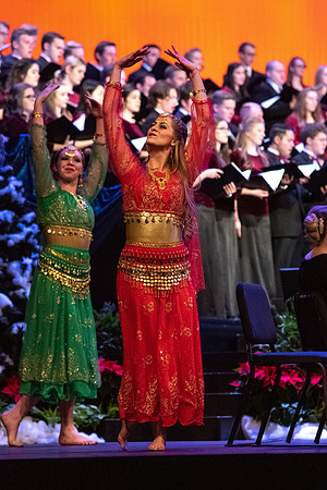 Dancers at dress rehearsal performance of A BYU-Idaho Christmas with Frederica von Stade and the Sonos Handbell Ensemble.