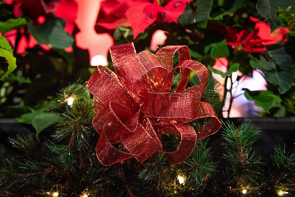 Decorations at dress rehearsal performance of A BYU-Idaho Christmas with Frederica von Stade and the Sonos Handbell Ensemble.