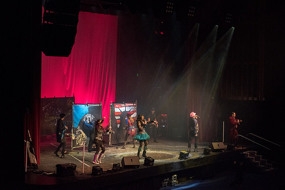 Center Stage- Artrageous, an 11-member group from New Mexico, combines art, music, dancing, humor, and more to create one cohesive and unforgettable artistic performance.