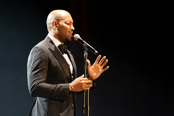 Accomplished singer/songwriter Bryan Terrell Clark performs in the Hart Auditorium at BYU-Idaho.