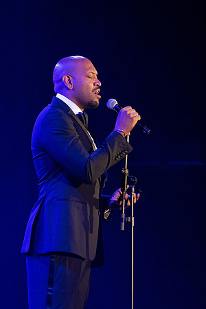 Accomplished singer/songwriter Bryan Terrell Clark performs in the Hart Auditorium at BYU-Idaho.