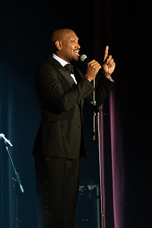 Accomplished singer/songwriter Bryan Terrell Clark performs in the Hart Auditorium at BYU-Idaho.