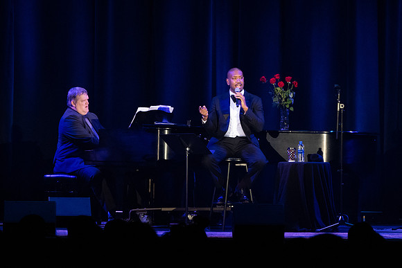 Accomplished singer/songwriter Bryan Terrell Clark performs in the Hart Auditorium at BYU-Idaho.