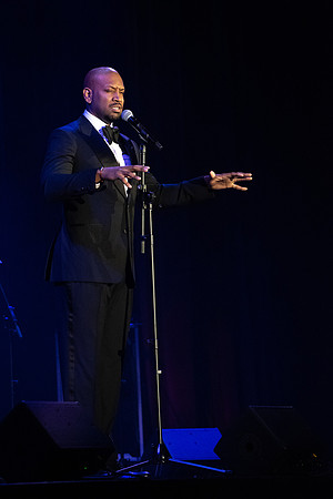 Accomplished singer/songwriter Bryan Terrell Clark performs in the Hart Auditorium at BYU-Idaho.