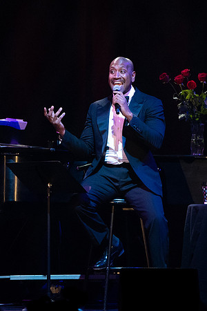 Accomplished singer/songwriter Bryan Terrell Clark performs in the Hart Auditorium at BYU-Idaho.