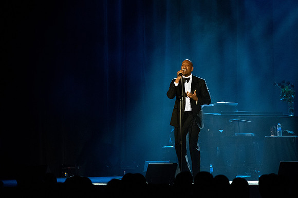 Accomplished singer/songwriter Bryan Terrell Clark performs in the Hart Auditorium at BYU-Idaho.