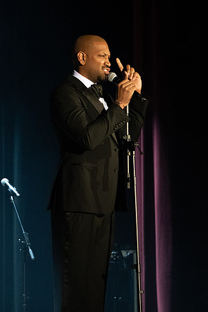 Accomplished singer/songwriter Bryan Terrell Clark performs in the Hart Auditorium at BYU-Idaho.