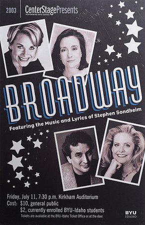 A selection of posters from Center Stage throughout the years.