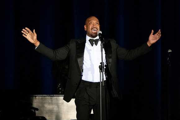 Accomplished singer/songwriter Bryan Terrell Clark performs in the Hart Auditorium at BYU-Idaho.