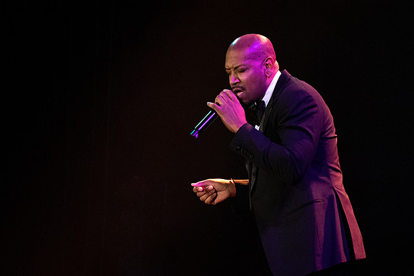 Accomplished singer/songwriter Bryan Terrell Clark performs in the Hart Auditorium at BYU-Idaho.