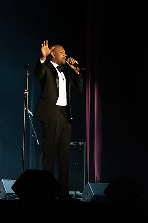 Accomplished singer/songwriter Bryan Terrell Clark performs in the Hart Auditorium at BYU-Idaho.