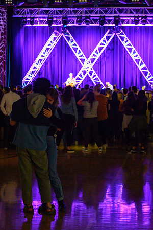 A couple dance to a slow song at the Ben Rector concert at BYU-Idaho