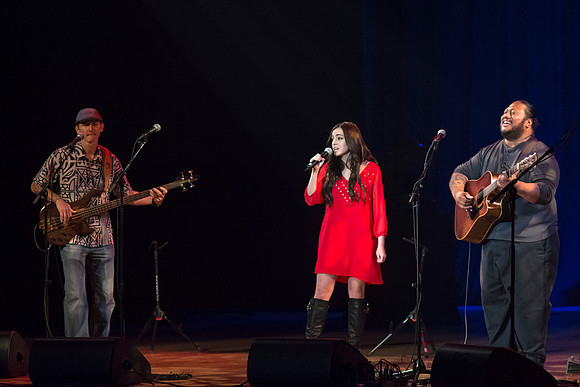 Brigham Young University-Idaho's Center Stage presents the Hawaiian Slack Key Kings. Performers Stephen Inglis, Patrick Landeza, Hear LT Smooth created a warm Hawaiian atmosphere with their music amid