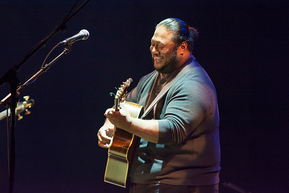 Brigham Young University-Idaho's Center Stage presents the Hawaiian Slack Key Kings. Performers Stephen Inglis, Patrick Landeza, Hear LT Smooth created a warm Hawaiian atmosphere with their music amid