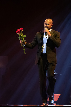 Accomplished singer/songwriter Bryan Terrell Clark performs in the Hart Auditorium at BYU-Idaho.