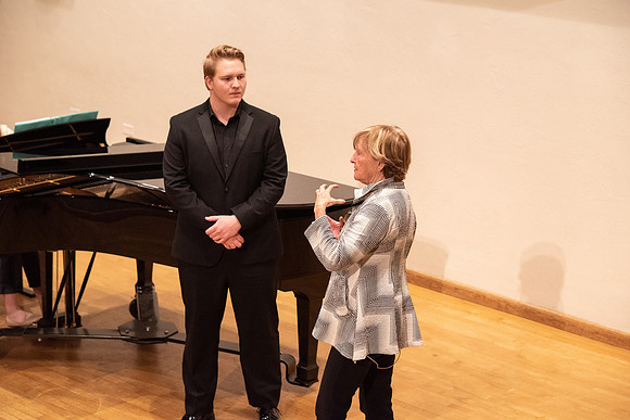 Students being taught and critiqued by Fredrica von Stade at BYU-Idaho.