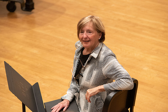 Students being taught and critiqued by Fredrica von Stade at BYU-Idaho.