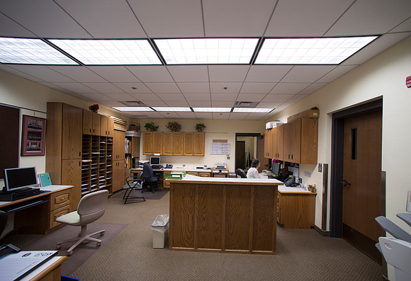 The Music Department office in the Snow Building.