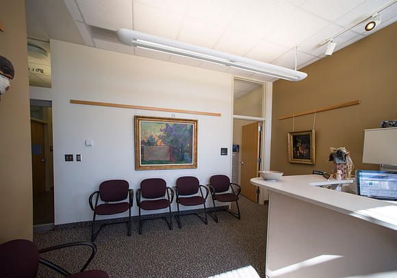 The College of Performing And Visual Arts office in the Spori Building.