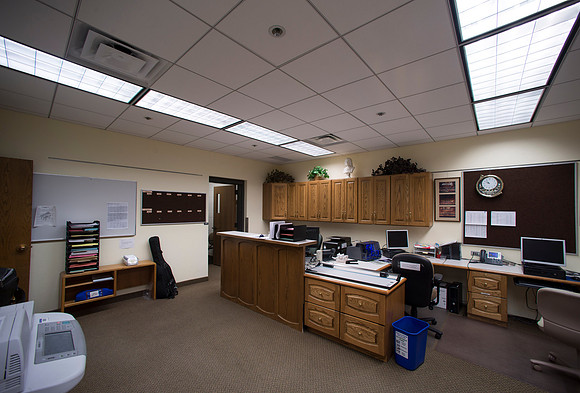 The Music Department office in the Snow Building.