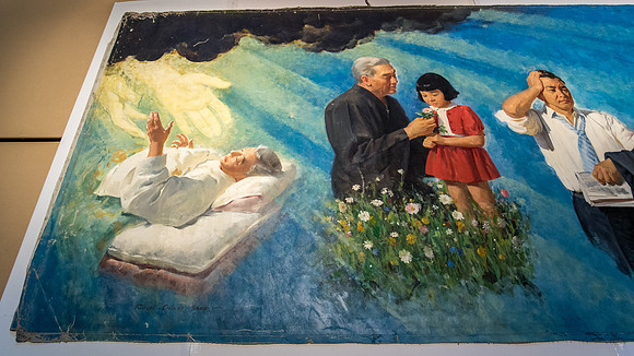 BYU-Idaho aquired the Japaneese version of the painting "Meaning of Life". It will go through a restoration process before it is framed and put on display.