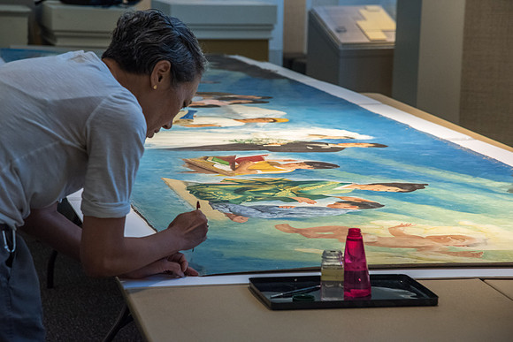 BYU-Idaho aquired the Japaneese version of the painting "Meaning of Life". It will go through a restoration process before it is framed and put on display.
