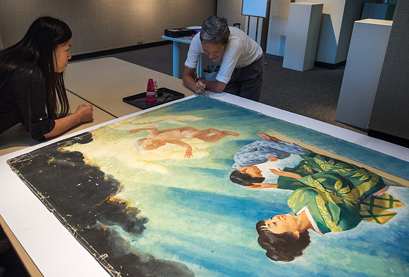 BYU-Idaho aquired the Japaneese version of the painting "Meaning of Life". It will go through a restoration process before it is framed and put on display.