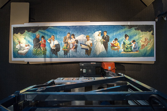 BYU-Idaho aquired the Japaneese version of the painting "Meaning of Life". It will go through a restoration process before it is framed and put on display.