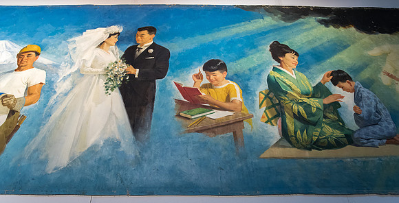 BYU-Idaho aquired the Japaneese version of the painting "Meaning of Life". It will go through a restoration process before it is framed and put on display.
