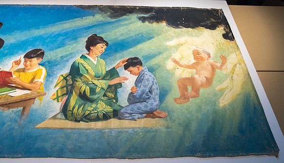 BYU-Idaho aquired the Japaneese version of the painting "Meaning of Life". It will go through a restoration process before it is framed and put on display.