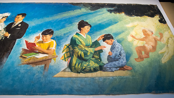 BYU-Idaho aquired the Japaneese version of the painting "Meaning of Life". It will go through a restoration process before it is framed and put on display.