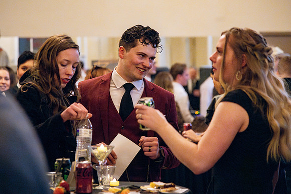 Business, Sales, and Marketing Students attend the Networking Gala. Hosted at the Woodman Ballroom.