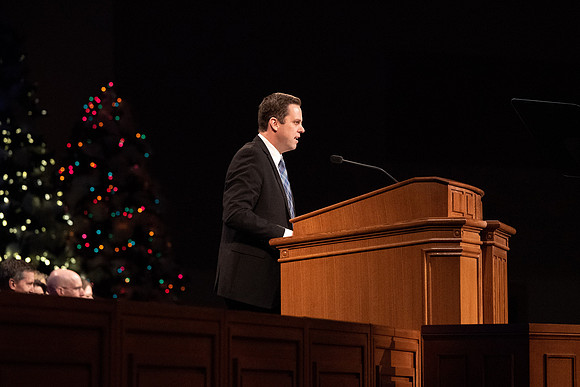 Rob Garrett ,Executive Strategy and Planning Vice President, conducts the devotional.