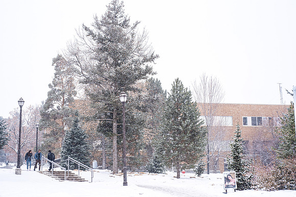 Winter semester view on campus.