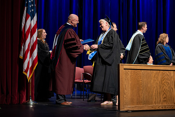 Graduates during convocation for the College of Academic Success & Interdisciplinary Studies.