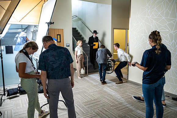 Media creations video production in the Career Center. Aug 2022
