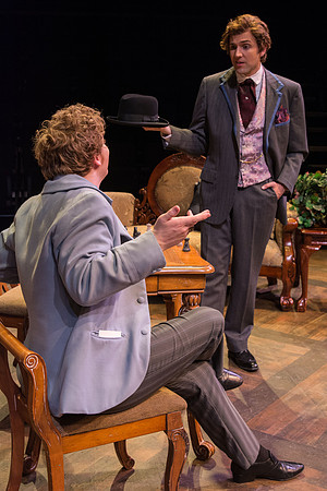 The cast of Brigham Young University-Idaho's production of "The Importance of Being Earnest" pose scenes and moments from the performance.