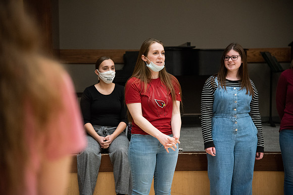 BYUI students dance in a social dance class on campus.